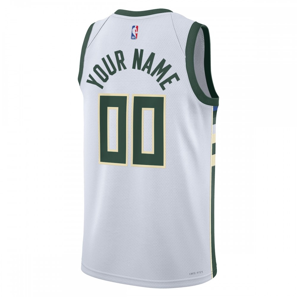 Milwaukee Bucks Unisex 2022/23 Swingman Custom Jersey White - Association Edition-Pro Kit Vault | Brand New 26/27 Sports Jerseys